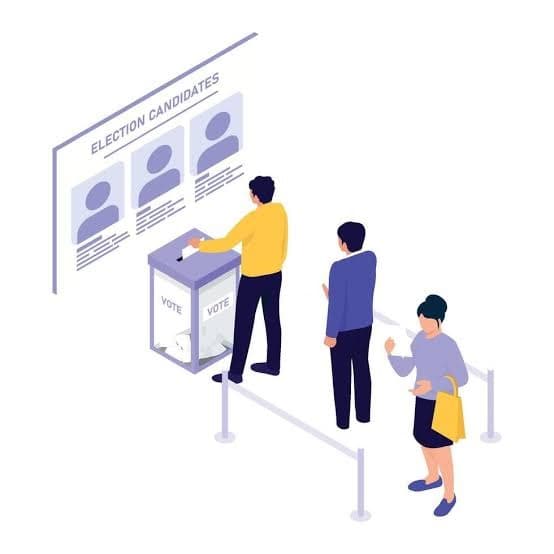 People voting